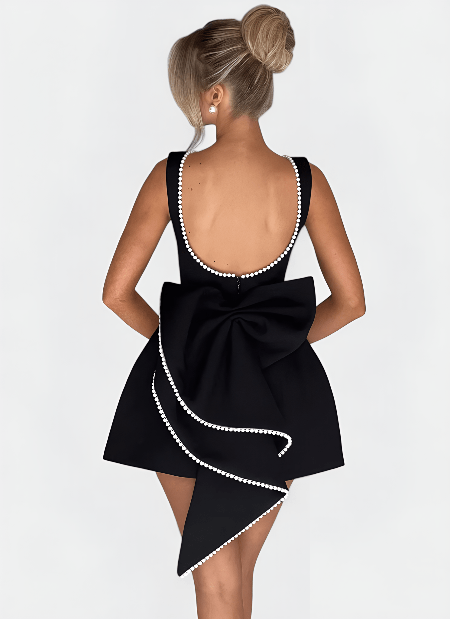 ARIA O-NECK A-LINE MINI DRESS