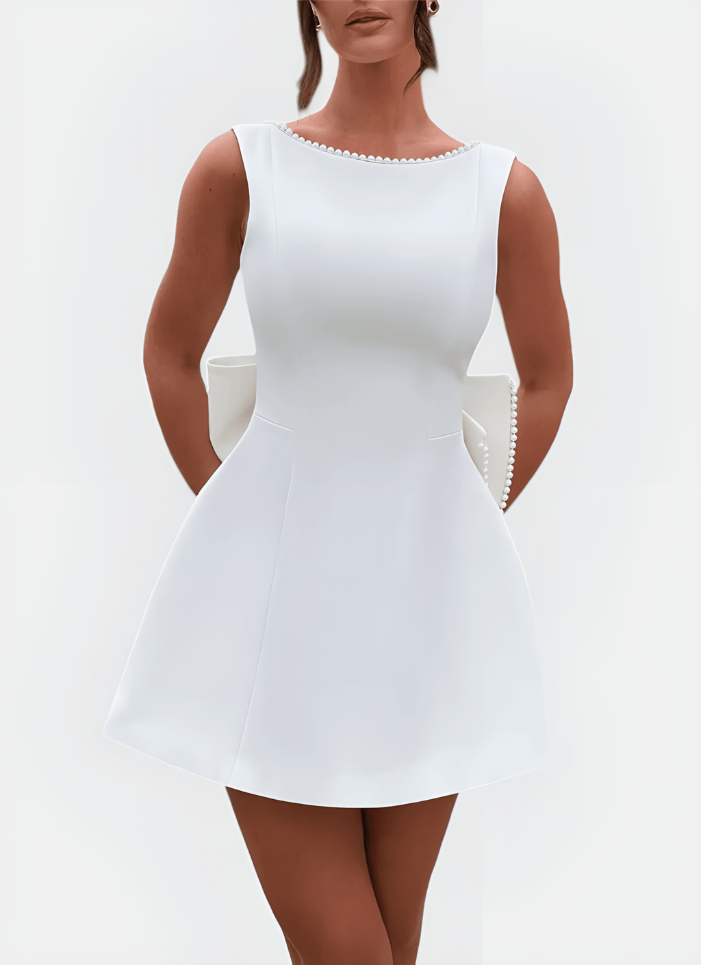 ARIA O-NECK A-LINE MINI DRESS
