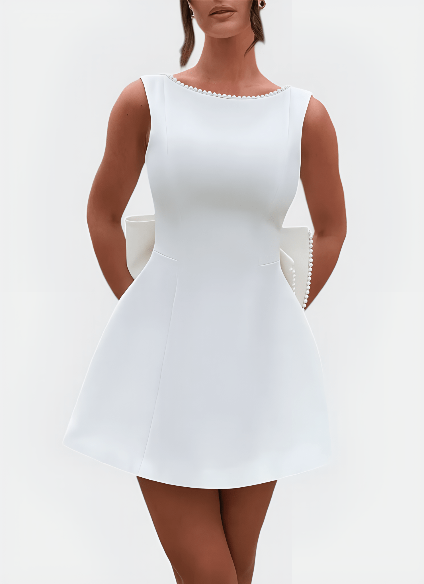 ARIA O-NECK A-LINE MINI DRESS