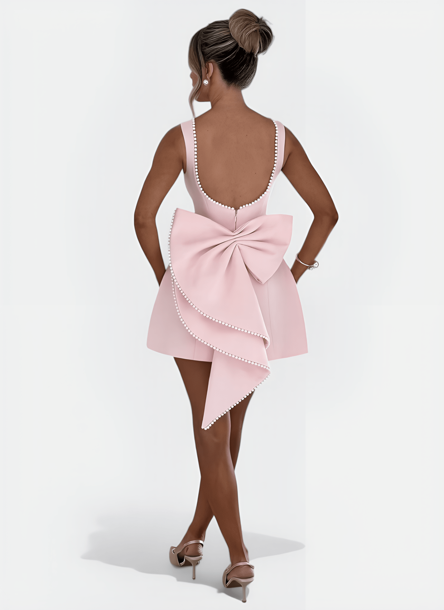 ARIA O-NECK A-LINE MINI DRESS