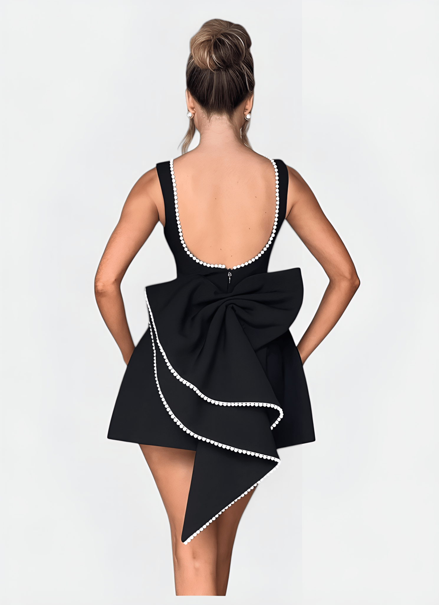 ARIA O-NECK A-LINE MINI DRESS