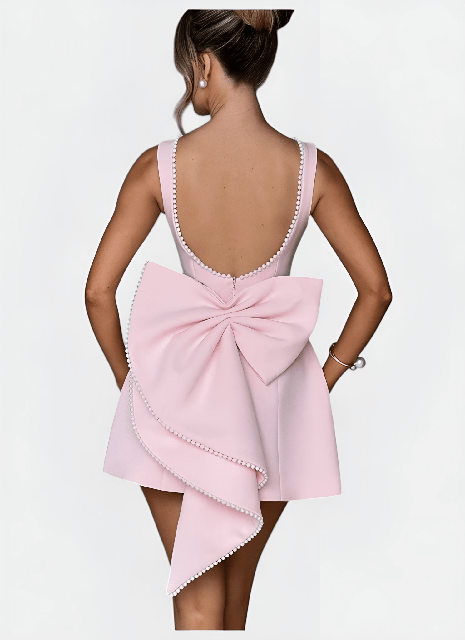ARIA O-NECK A-LINE MINI DRESS