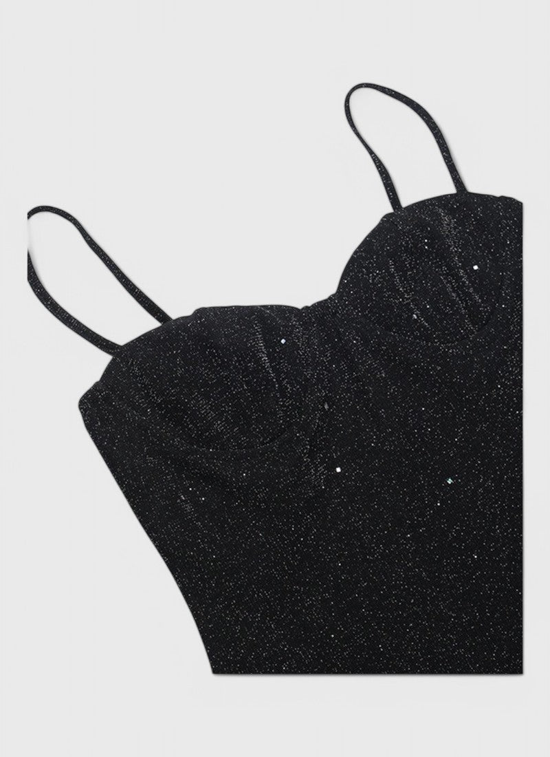Midnight Sparkle Corset Dress