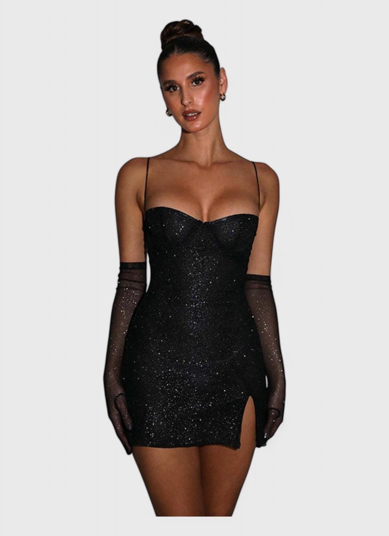 Midnight Sparkle Corset Dress