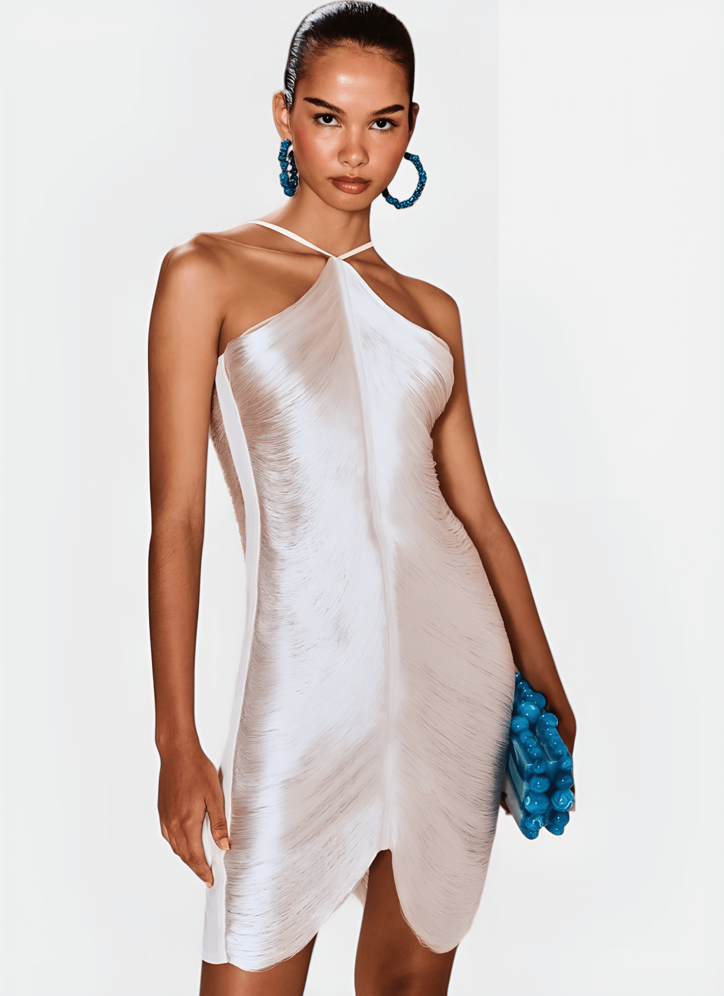 ELISE HALTER TASSEL MINI DRESS