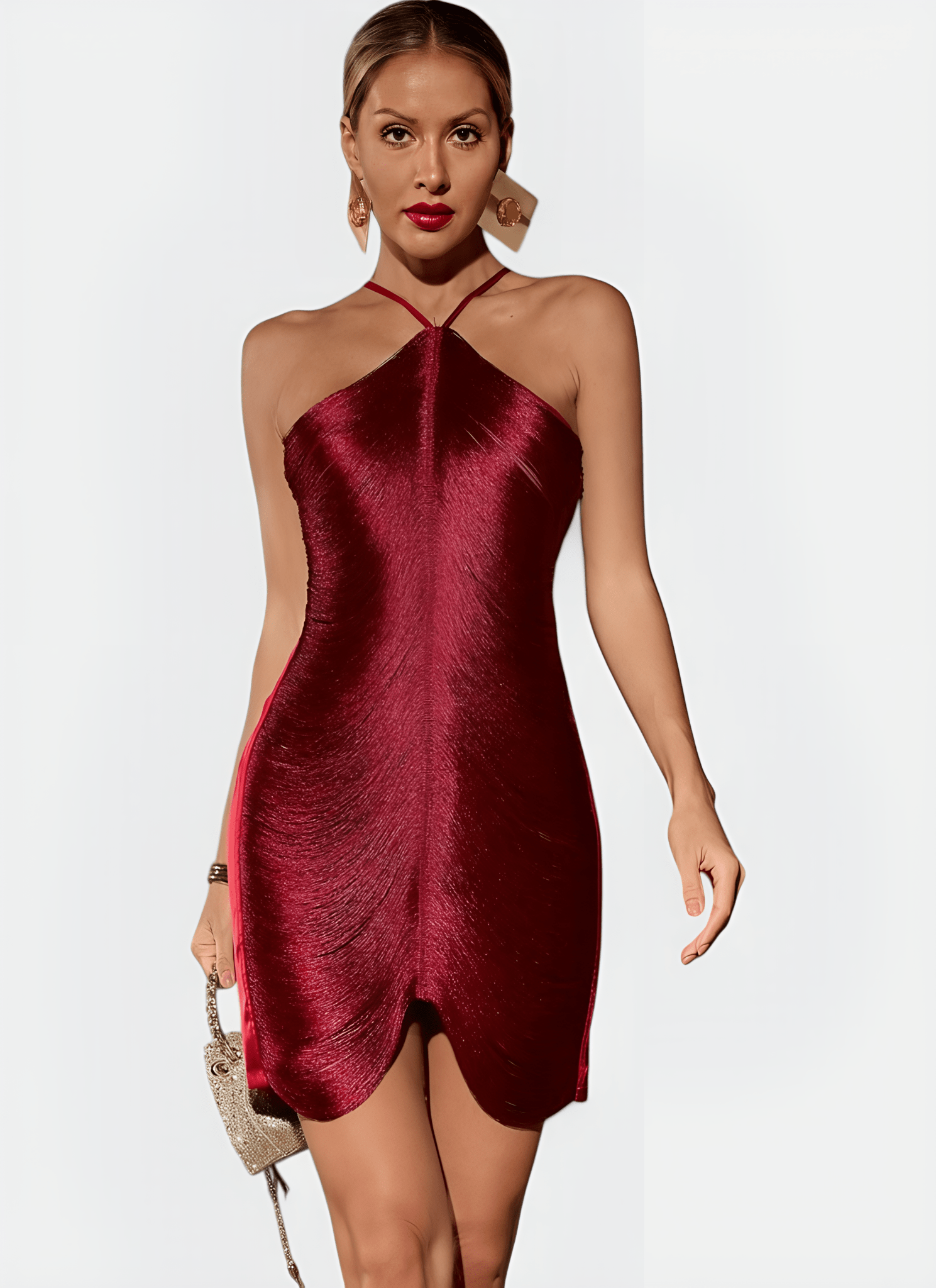 ELISE HALTER TASSEL MINI DRESS