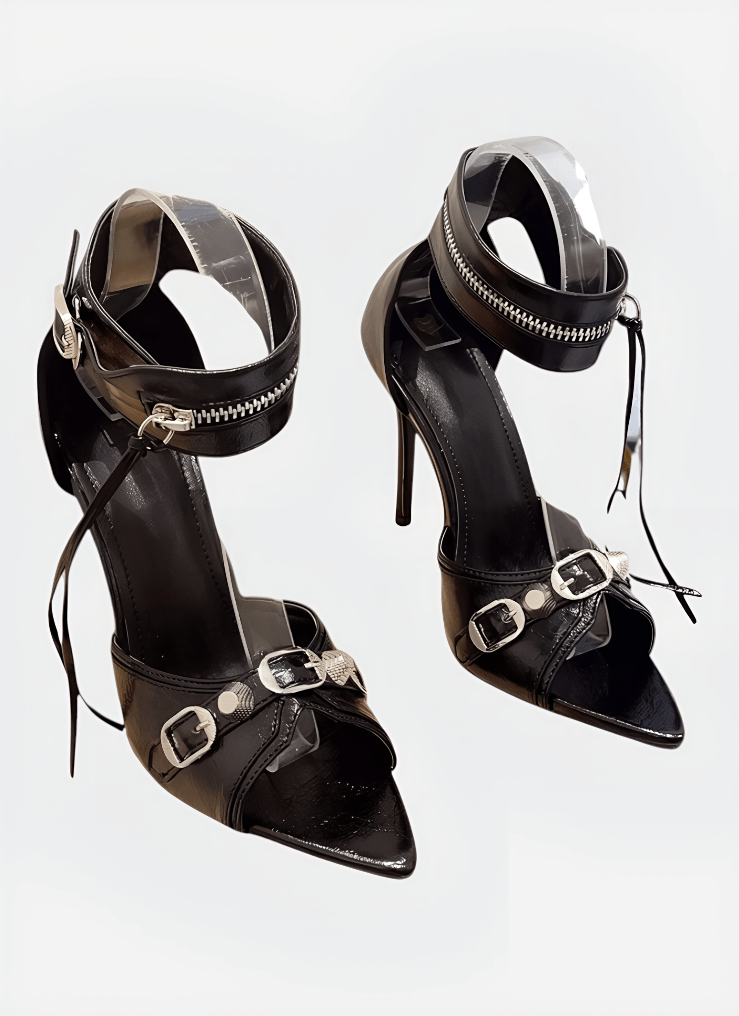 FISH MOUTH HIGH-HEELED SANDALS PEEP TOE