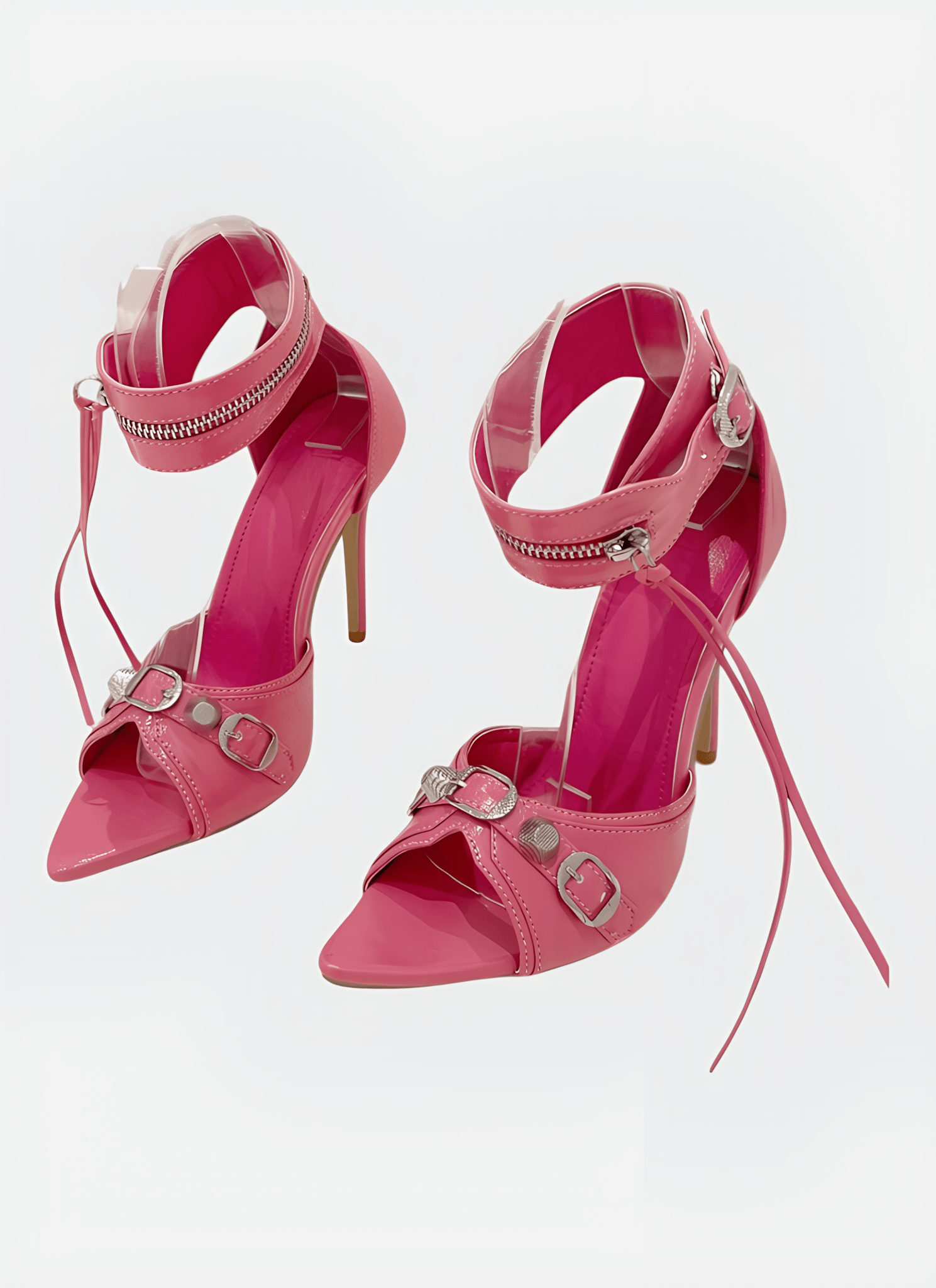 FISH MOUTH HIGH-HEELED SANDALS PEEP TOE