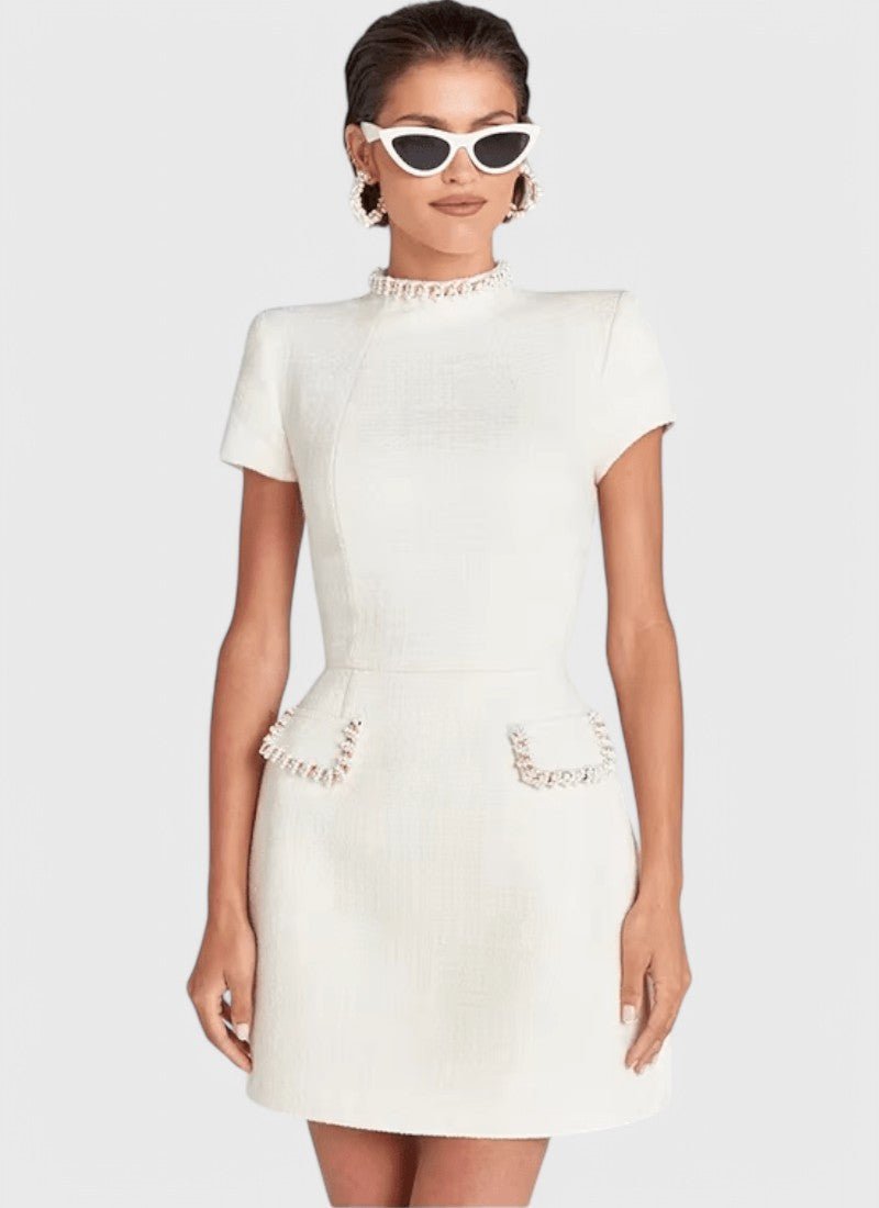 MELIA A-LINE MINI DRESS LUXURY CITY STYLE