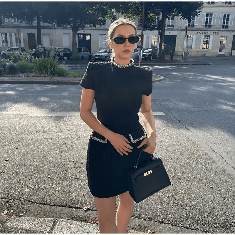 MELIA A-LINE MINI DRESS LUXURY CITY STYLE