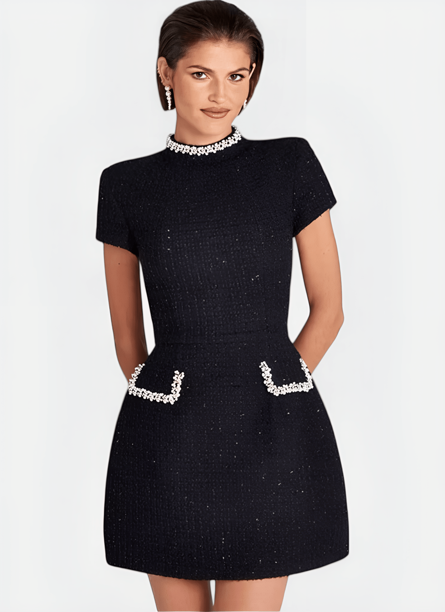 MELIA A-LINE MINI DRESS LUXURY CITY STYLE