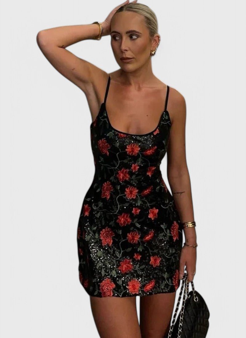 PRINTED CAMISOLE SHEATH MINI SOPHIA