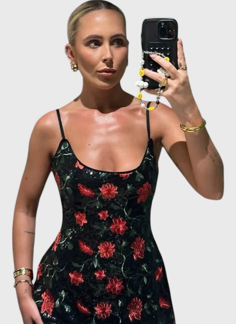 PRINTED CAMISOLE SHEATH MINI SOPHIA
