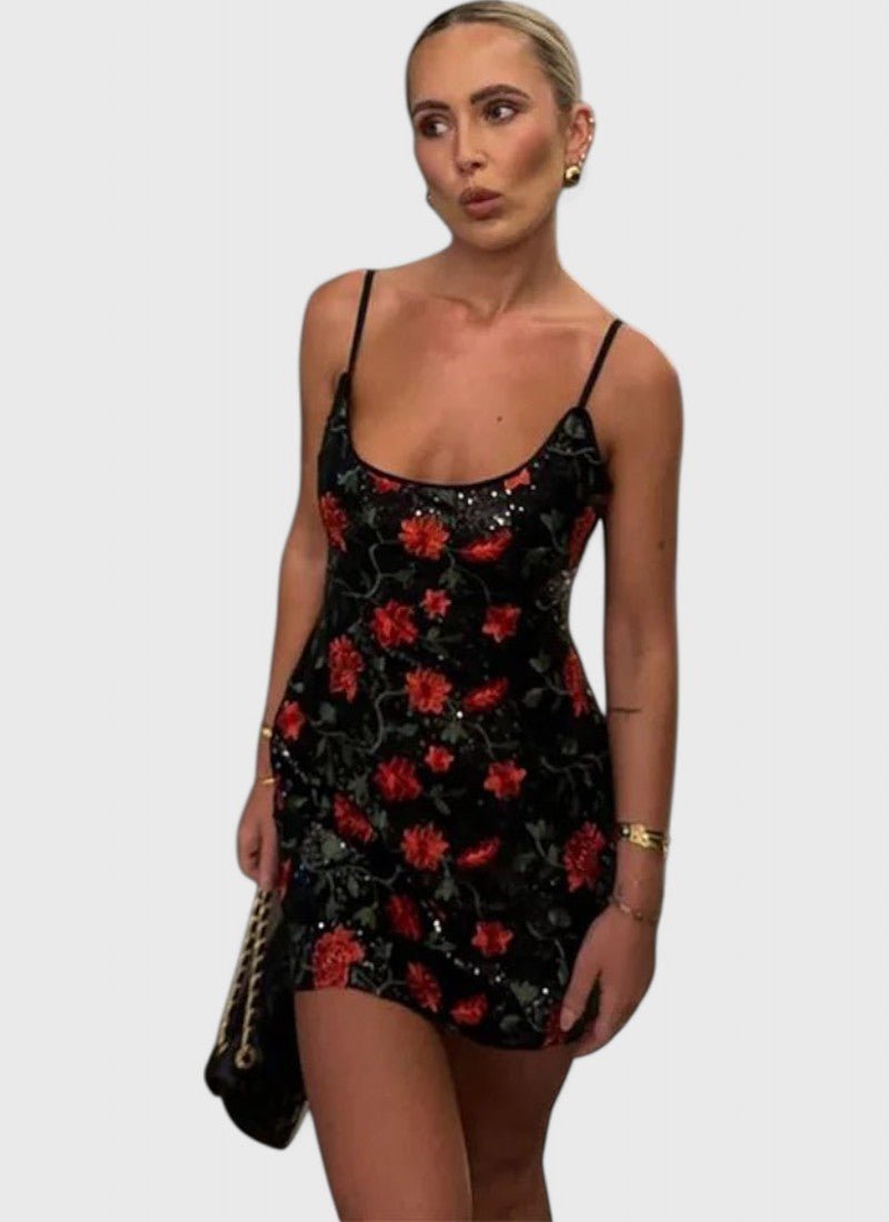 PRINTED CAMISOLE SHEATH MINI SOPHIA