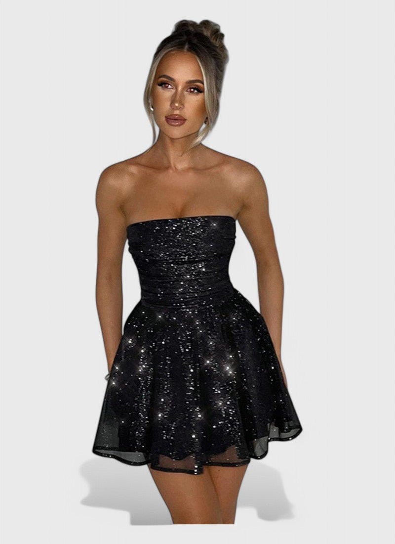 RUCHED BOWKNOT SLEEVELESS KNIT DRESS